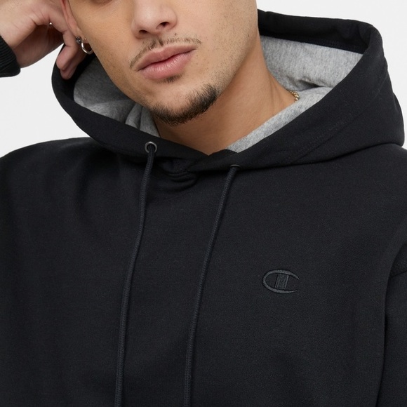 Champion Men's Powerblend Pullover Hoodie, Iconic 'C' Logo - Picture 3 of 12